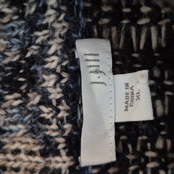 NWOT J Jill Long Duster Cardigan Heavy Fairisle Southwestern Wool Blend - Picture 4 of 7